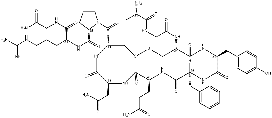 ALA-GLY-(ARG8)-VASOPRESSIN ACETATE) 结构式