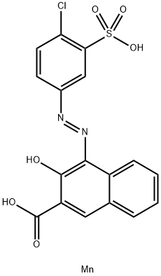 4-[(4-氯-3-磺基苯基)偶氮]-3-羟基-2-萘甲酸锰盐 结构式