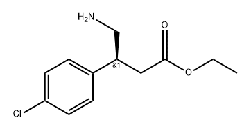 ethyl (S)-4-amino-3-(4-chlorophenyl)butanoate 结构式