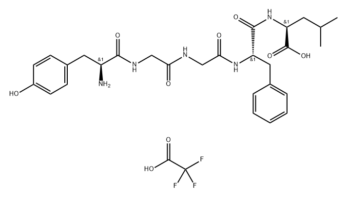 化合物[LEU5]-ENKEPHALIN TFA 结构式