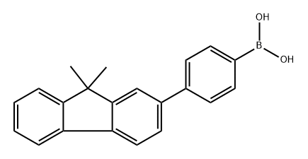 2-(4-硼酸苯基)-9,9-二甲基芴 结构式