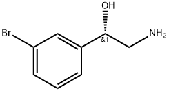 (S)-2-氨基-1-(3-溴苯基)乙醇 结构式