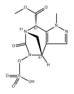 REL-8-METHYL (4R,7R,8R)-4,5,6,8-TETRAHYDRO-1- METHYL-6-OXO-5-(SULFOOXY)-1H-4,7-METHANOP YRAZOLO[3,4- 结构式