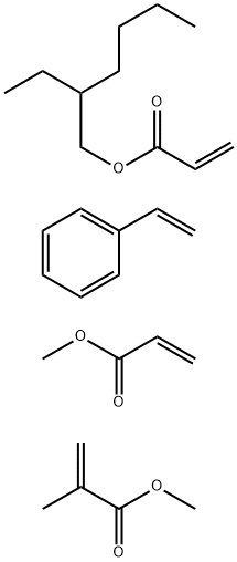 2-Propenoic acid, 2-methyl-, methyl ester, polymer with ethenylbenzene, 2-ethylhexyl 2-propenoate and methyl 2-propenoate 结构式