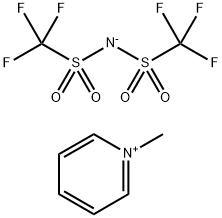 1-甲基吡啶鎓双(三氟甲磺酰基)亚胺 结构式