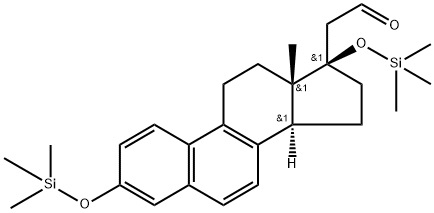 (17R)-3,17-Bis[(trimethylsilyl)oxy]-19-norpregna-1,3,5,7,9-penten-21-al 结构式