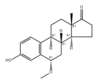 3-Hydroxy-6α-methoxyestra-1,3,5(10)-trien-17-one 结构式