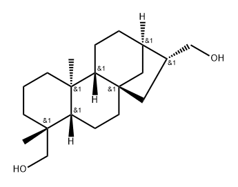 (4.Alpha.,16.alpha.)-Kaurane-17,18-diol 结构式