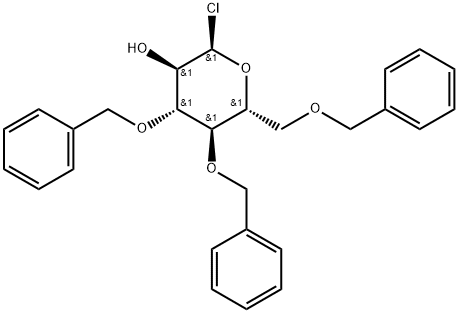 α-D-Glucopyranosyl chloride, 3,4,6-tris-O-(phenylmethyl)- 结构式