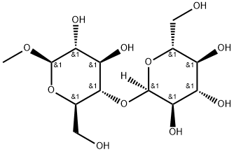 甲基 4-O-ALPHA-D-吡喃葡萄糖基-BETA-D-吡喃葡萄糖苷 结构式