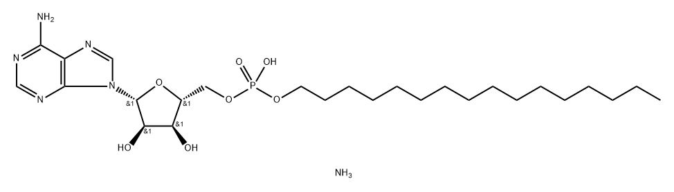 5'-Adenylic acid, monohexadecyl ester, monoammonium salt (9CI) 结构式