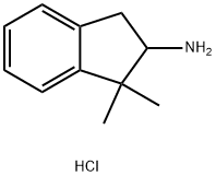 1,1-二甲基-2,3-二氢-1H-茚-2-胺盐酸盐 结构式