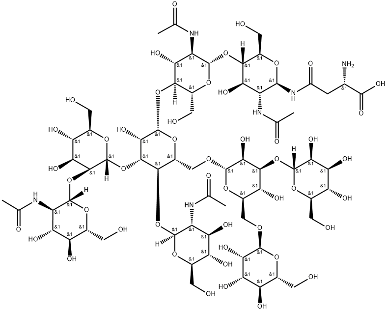 Man(5)GlcNAc(4)Asn 结构式