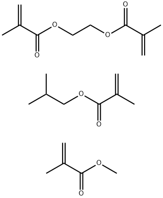 甲基丙烯酸异丁基酯、二甲基丙烯酸乙二醇酯、甲基丙烯酸甲酯的聚合物 结构式