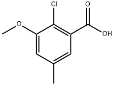 2-Chloro-3-methoxy-5-methylbenzoic acid 结构式