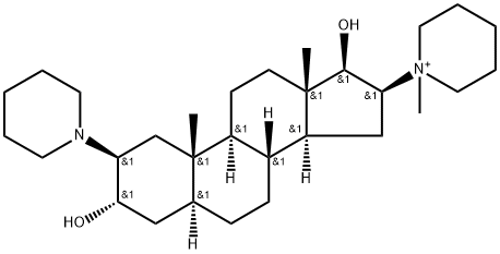 Piperidinium, 1-[(2β,3α,5α,16β,17β)-3,17-dihydroxy-2-(1-piperidinyl)androstan-16-yl]-1-methyl- 结构式