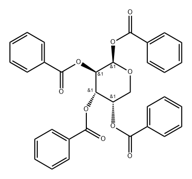 β-L-Arabinopyranose tetrabenzoate 结构式