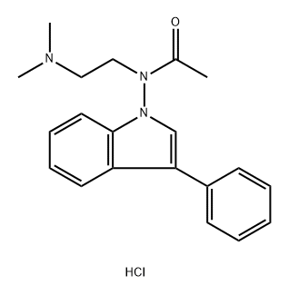 Acetamide, N-[2-(dimethylamino)ethyl]-N-(3-phenyl-1H-indol-1-yl)-, hydrochloride (1:1) 结构式