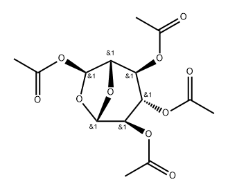 .beta.-D-Glucopyranose, 6-C-(acetyloxy)-1,6-anhydro-, triacetate, (S)- 结构式