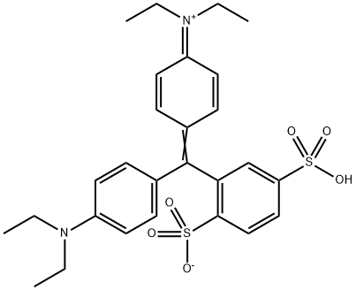 [4-[[4-(Diethylamino)phenyl]-(2,5-disulfophenyl)methylidene]cyclohexa-2,5-dien-1-ylidene]-diethylazanium 结构式