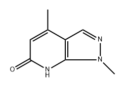 1,4-dimethyl-1H,6H,7H-pyrazolo[3,4-b]pyridin-6-one 结构式