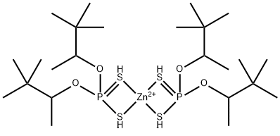 O,O-BIS(1,2) 2-TRIMETHYLPROPYL PHOSPHORODITHIOATE, ZINC SALT) 结构式