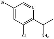 1-(5-溴-3-氯吡啶-2-基)乙胺 结构式