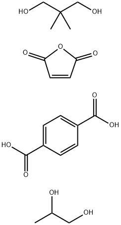 1,4-苯二甲酸与2,2-二甲基-1,3-丙二醇、2,5-呋喃二酮和1,2-丙二醇的聚合物 结构式