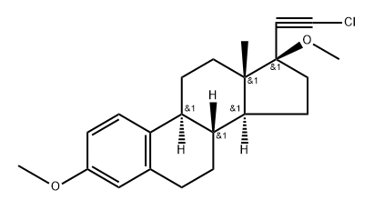 (8S,9S,13S,14S)-17-(2-chloroethynyl)-3,17-dimethoxy-13-methyl-7,8,9,11 ,12,14,15,16-octahydro-6H-cyclopenta[a]phenanthrene 结构式