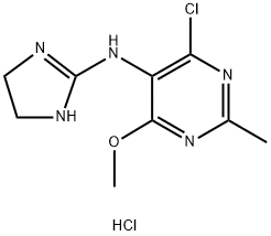 MOXONIDINE HYDROCHLORIDE CP; MOXONIDINE HCL; BDF-5895 HCL 结构式