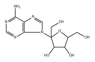 9H-Purin-6-amine, 9-hexulofuranosyl- 结构式