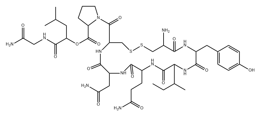 oxytocin, (8-alpha-hydroxyisocaproic acid)- 结构式