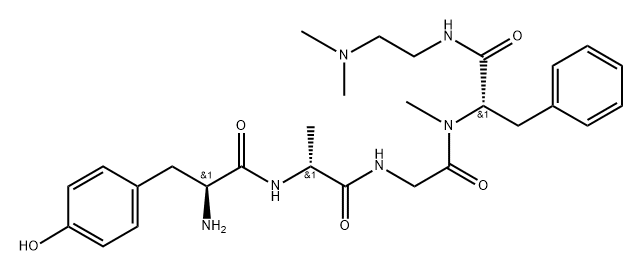 enkephalin, alanyl(2)-N-(2-(dimethylamino)ethyl)-N(alpha)-methyl-phenylalaninamide(4)- 结构式