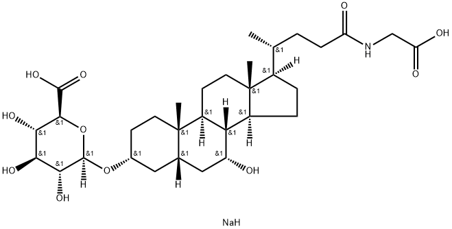 Glycochenodeoxycholic Acid-3-O-β-glucuronide Disodium Salt 结构式