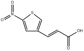 (E)-3-(5-硝基噻吩-3-基)丙烯酸 结构式