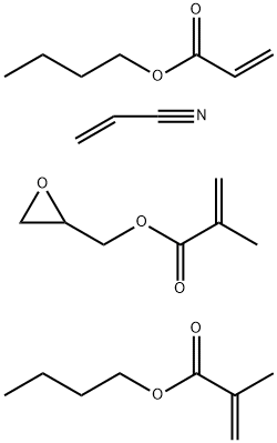 2-Methyl-2-propenoic acid, butyl ester polymer with butyl 2-propenoate, oxiranylmethyl 2-methyl-2-propenoate and 2-propenenitrile 结构式