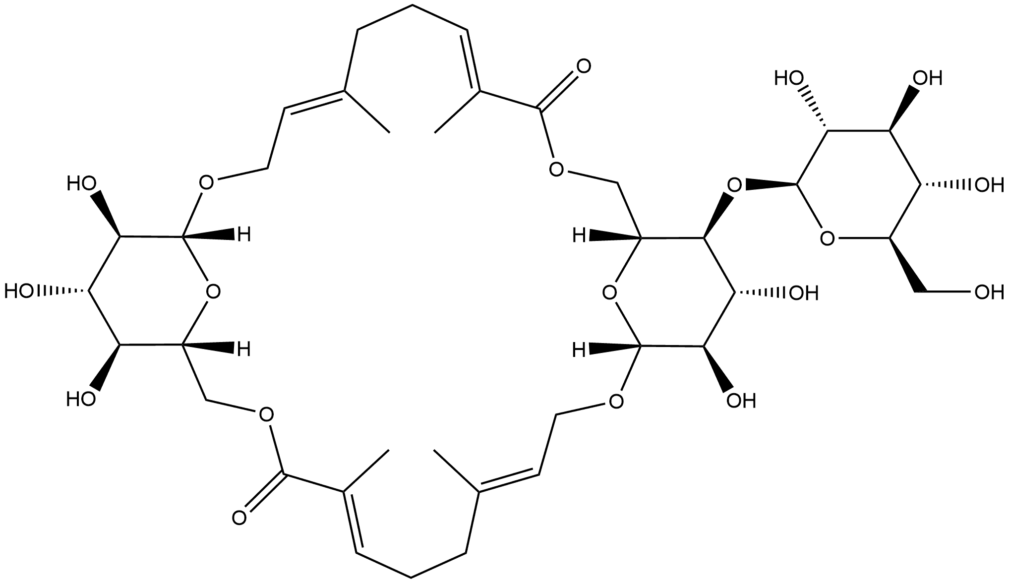 青叶胆苷 A 结构式