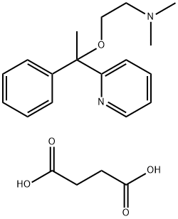 Butanedioic acid, compd. with (+)-N,N-dimethyl-2-[1-phenyl-1-(2-pyridinyl)ethoxy]ethanamine (1:1) (9CI) 结构式