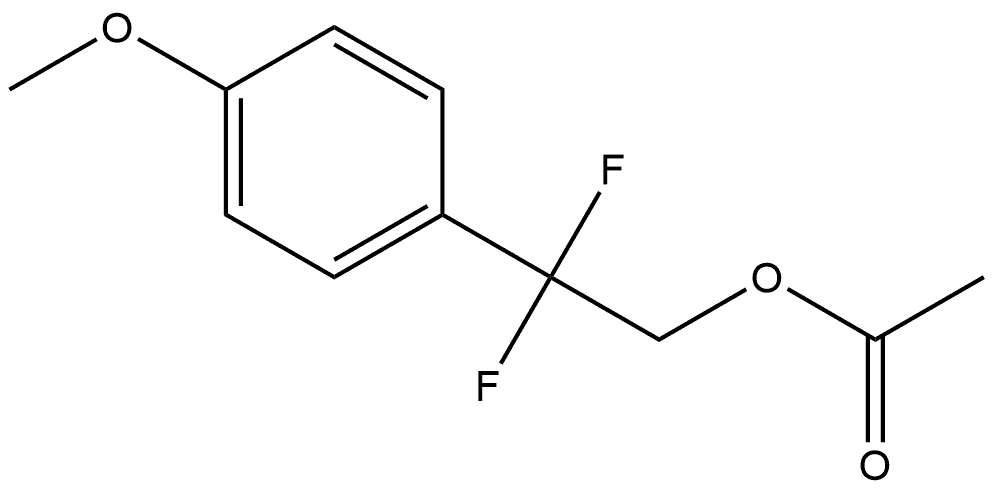 Benzeneethanol, β,β-difluoro-4-methoxy-, 1-acetate 结构式
