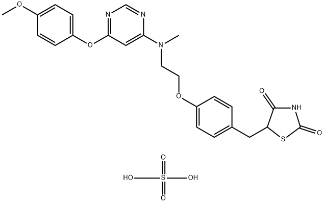 洛贝格列酮硫酸盐 结构式