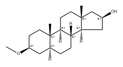 (3S,5S,8R,9S,10S,13R,14S,16S)-3-methoxy-10,13-dimethyl-2,3,4,5,6,7,8,9 ,11,12,14,15,16,17-tetradecahydro-1H-cyclopenta[a]phenanthren-16-ol 结构式