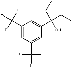 α,α-Diethyl-3,5-bis(trifluoromethyl)benzenemethanol 结构式