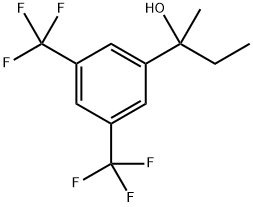 2-(3,5-bis(trifluoromethyl)phenyl)butan-2-ol 结构式