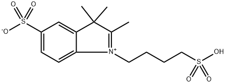 2,3,3-三甲基-1-(4-磺丁基)-3H-吲哚-1-鎓-5-磺酸盐 结构式