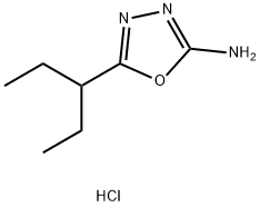 5-(pentan-3-yl)-1,3,4-oxadiazol-2-amine hydrochloride 结构式