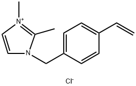 3-[(4-乙烯基苯基)甲基]-1,2-二甲基-1H-咪唑氯化盐 结构式