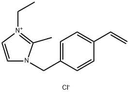 3-[(4-乙烯基苯基)甲基]-1-乙基-2-甲基-1H-咪唑氯化物 结构式
