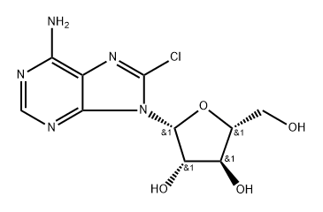 化合物 8-CHLORO-ARABINOADENOSINE 结构式