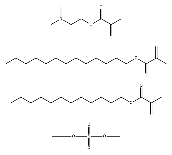 2-甲基-2-丙烯酸-2-(二甲氨基)乙酯与2-甲基-2-丙烯酸十二烷基酯和2-甲基-2-丙烯酸十三烷基酯的聚合物与二甲基硫酸盐的反应产物 结构式