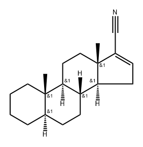 5α-Androst-16-ene-17-carbonitrile 结构式